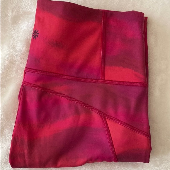 Athleta Red and Pink Performance Leggings - Picture 9 of 10